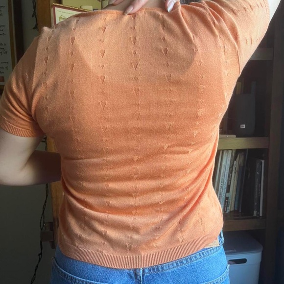 ORANGE KNIT BLOUSE - Picture 3 of 3